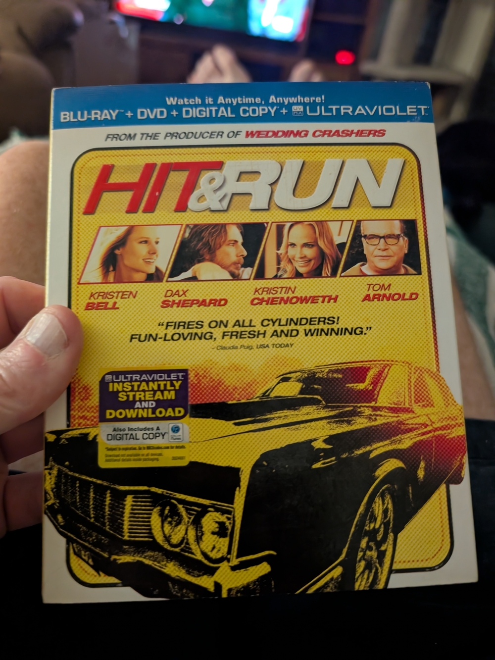 Hit & Run Blu-ray + DVD Combo Pack with Slipcover Starring Dax Shepard
